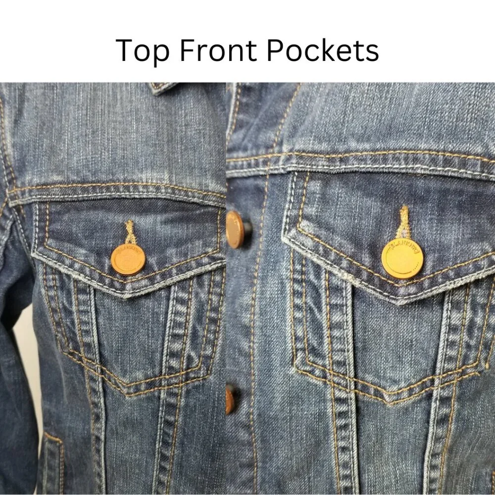 BLANK NYC Blue Denim Jacket In Diet Pill XS - Picture 11 of 16